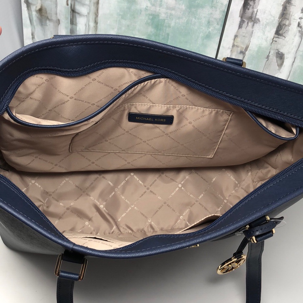 NWT Michael kors Sady Laptop Bag navy blue - Picture 5 of 5